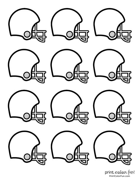 Football Helmet Printable